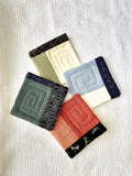 Quilted Japanese Fabric Coasters, Minimalist Patchwork, Set Of 4