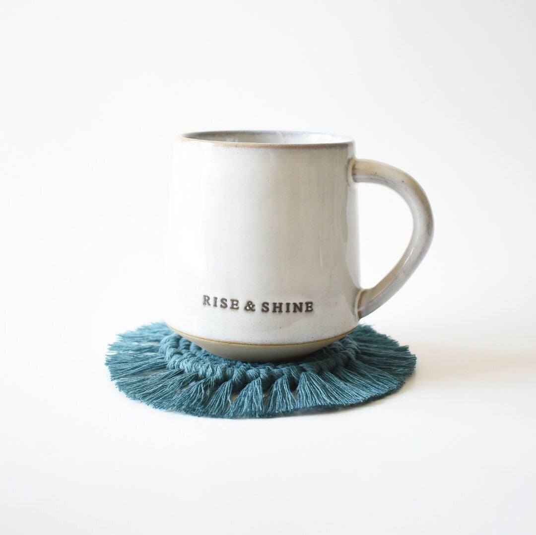 Handmade Macrame Coasters: Boho Natural Fiber Coasters