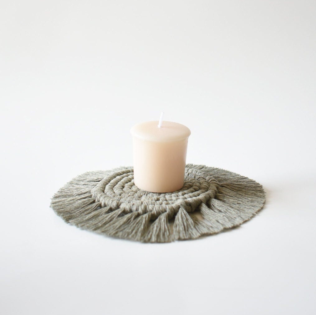 Handmade Macrame Coasters: Boho Natural Fiber Coasters