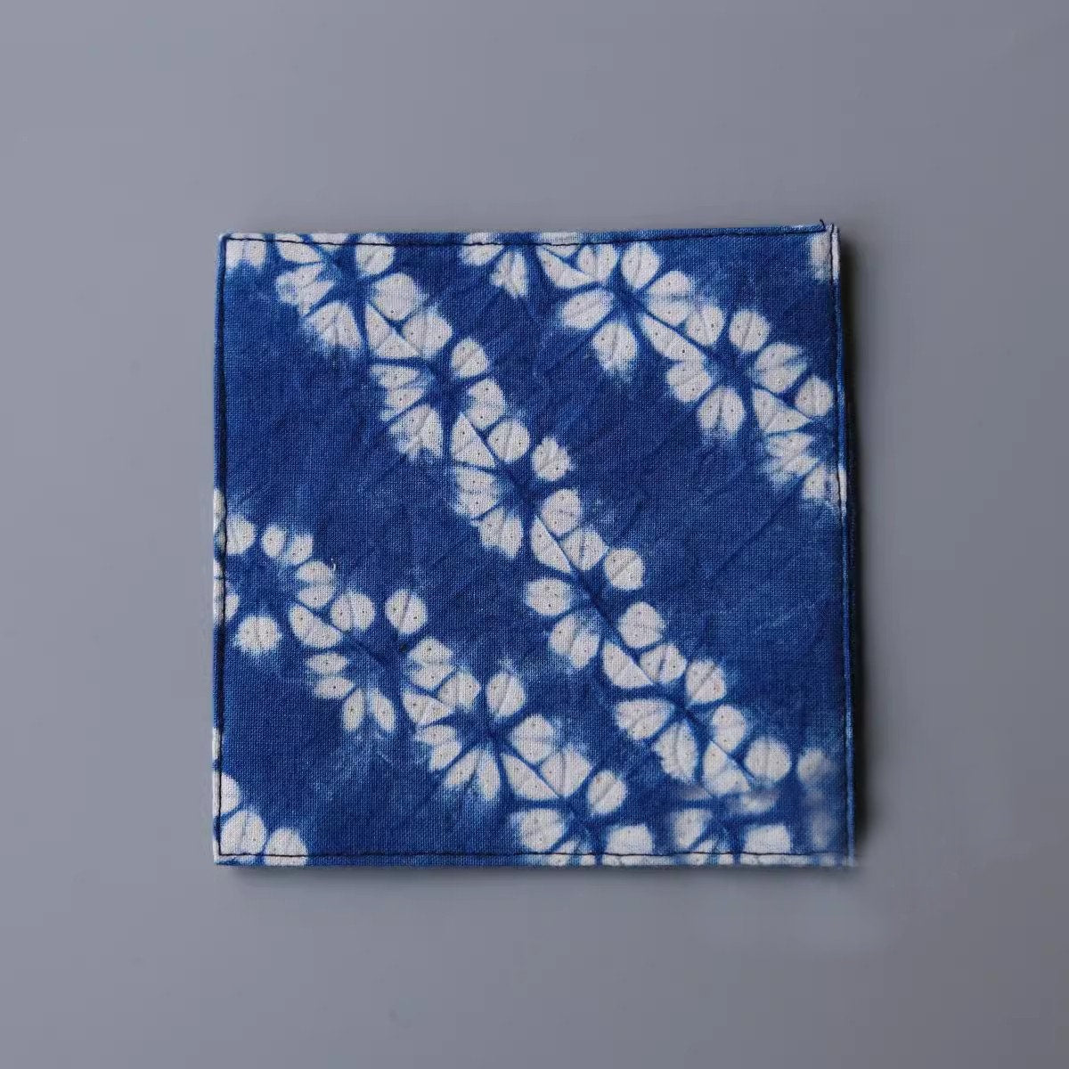 Indigo Tie-dye Coasters, Botanical Eco-dye Coasters, Vintage Chinese Coasters, Handmade Blue Coasters, Coffee Table Decoration