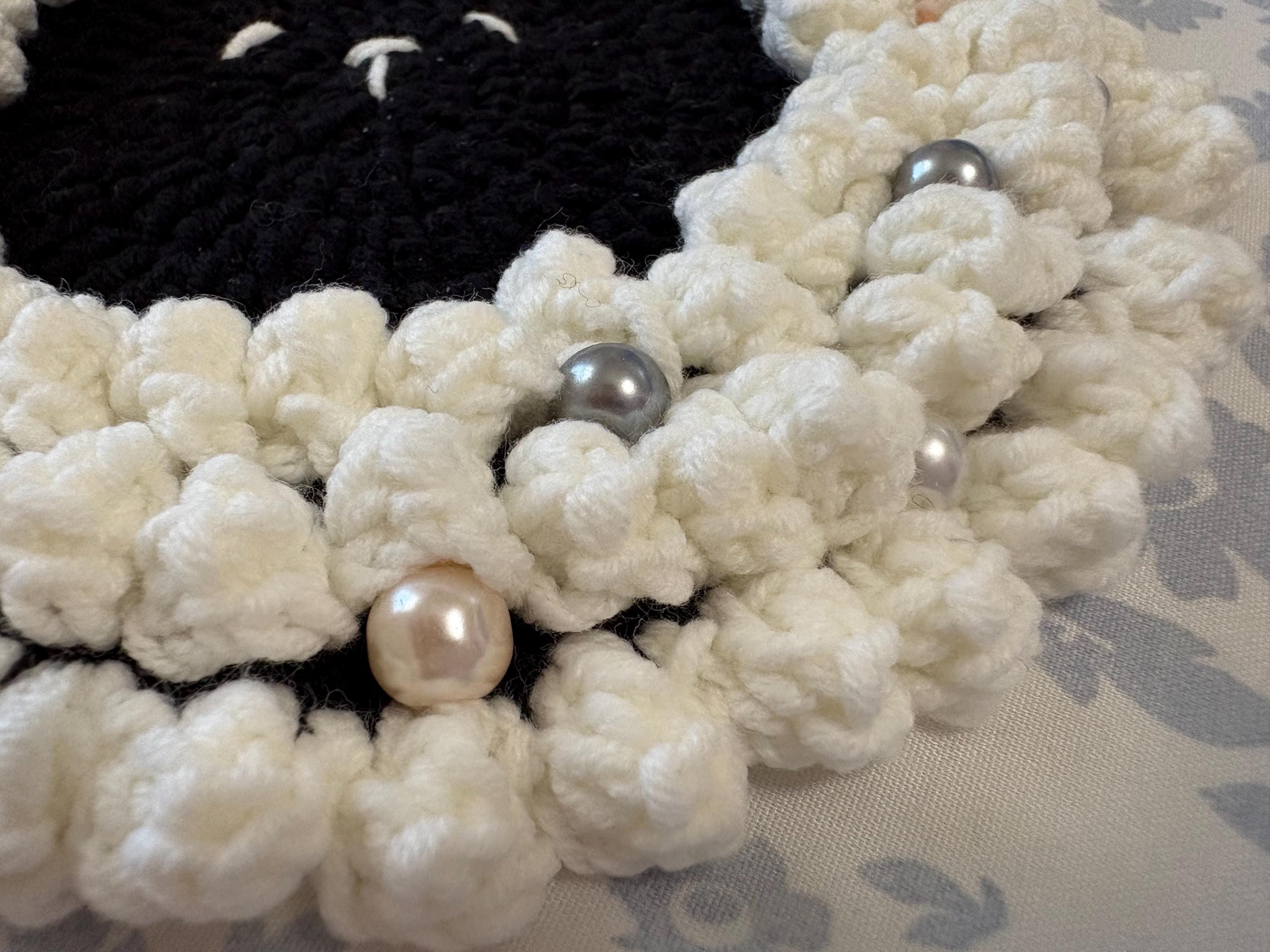 Crochet Fluffy Sheep Coaster, Farmhouse Mug Rug For Coffee Lover