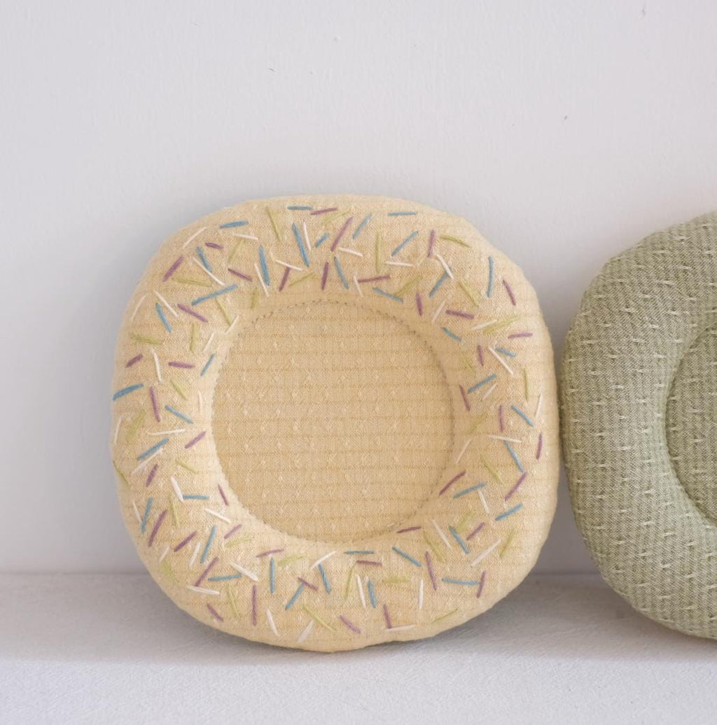 Handmade Embroidered Donut Coaster | Cotton Mug Mat