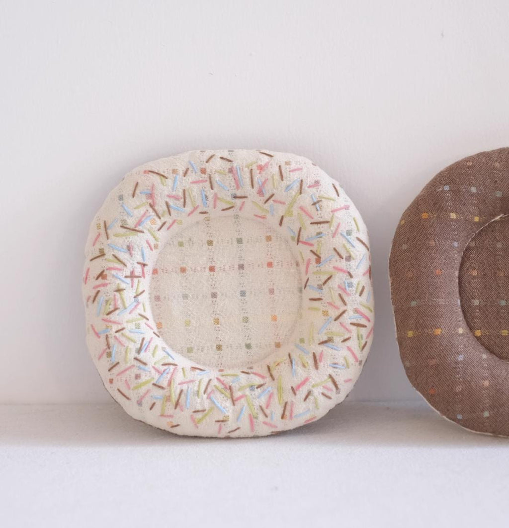 Handmade Embroidered Donut Coaster | Cotton Mug Mat