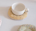 Handmade Embroidered Donut Coaster | Cotton Mug Mat