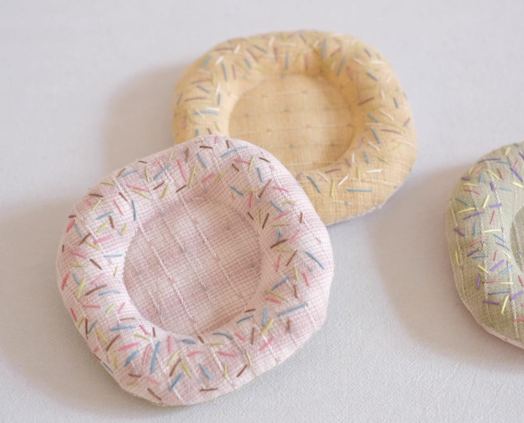 Handmade Embroidered Donut Coaster | Cotton Mug Mat