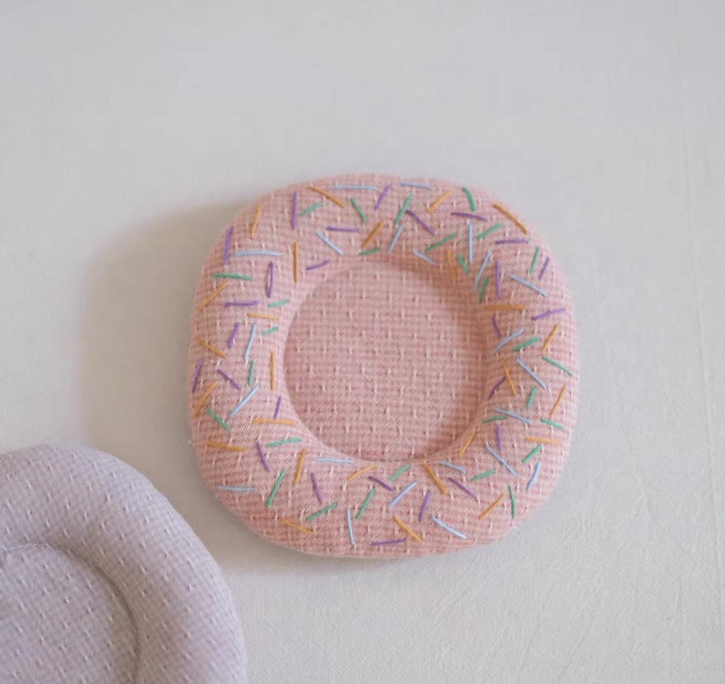 Handmade Embroidered Donut Coaster | Cotton Mug Mat