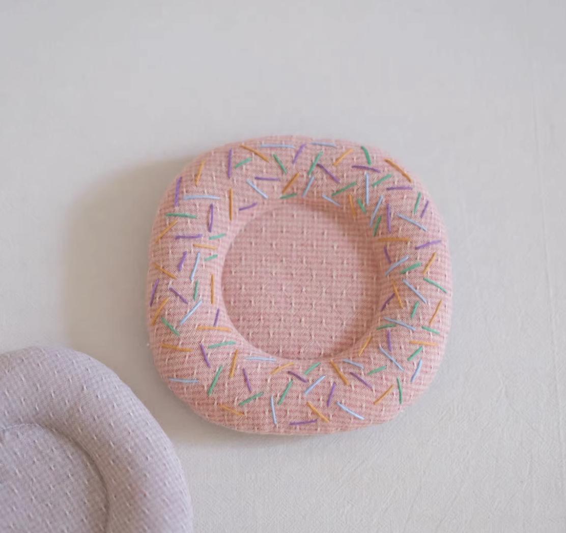 Handmade Embroidered Donut Coaster | Cotton Mug Mat