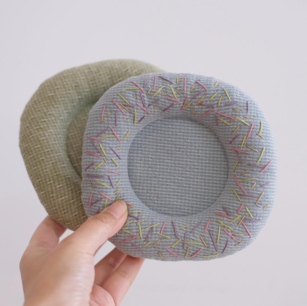 Handmade Embroidered Donut Coaster | Cotton Mug Mat