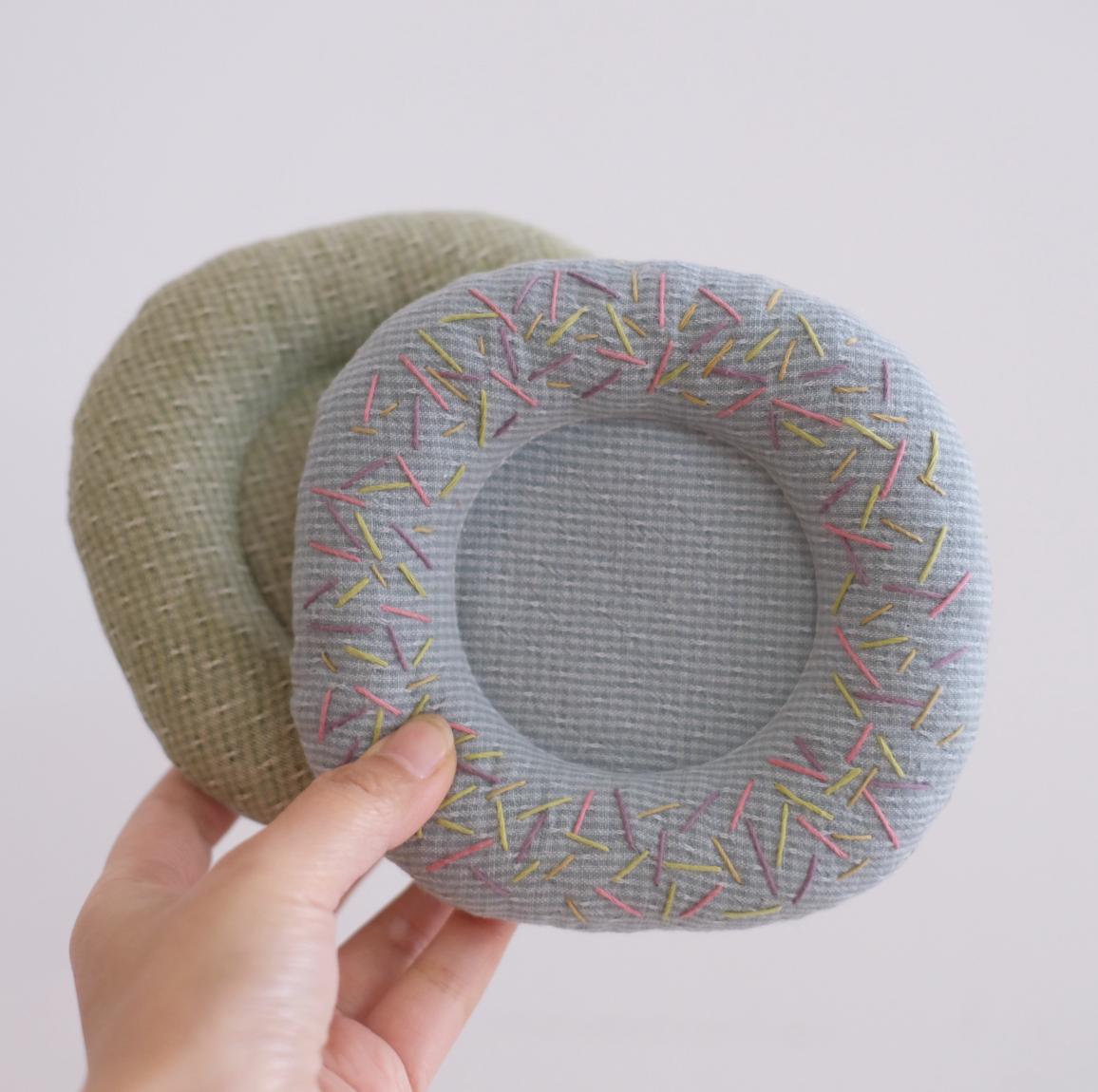 Handmade Embroidered Donut Coaster | Cotton Mug Mat