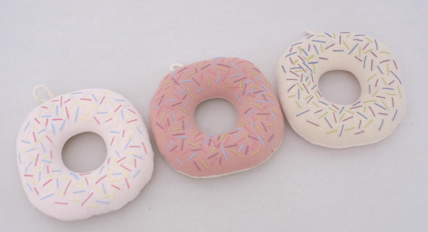 Handmade Embroidered Donut Coaster | Cotton Mug Mat