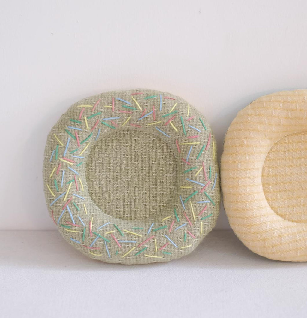 Handmade Embroidered Donut Coaster | Cotton Mug Mat