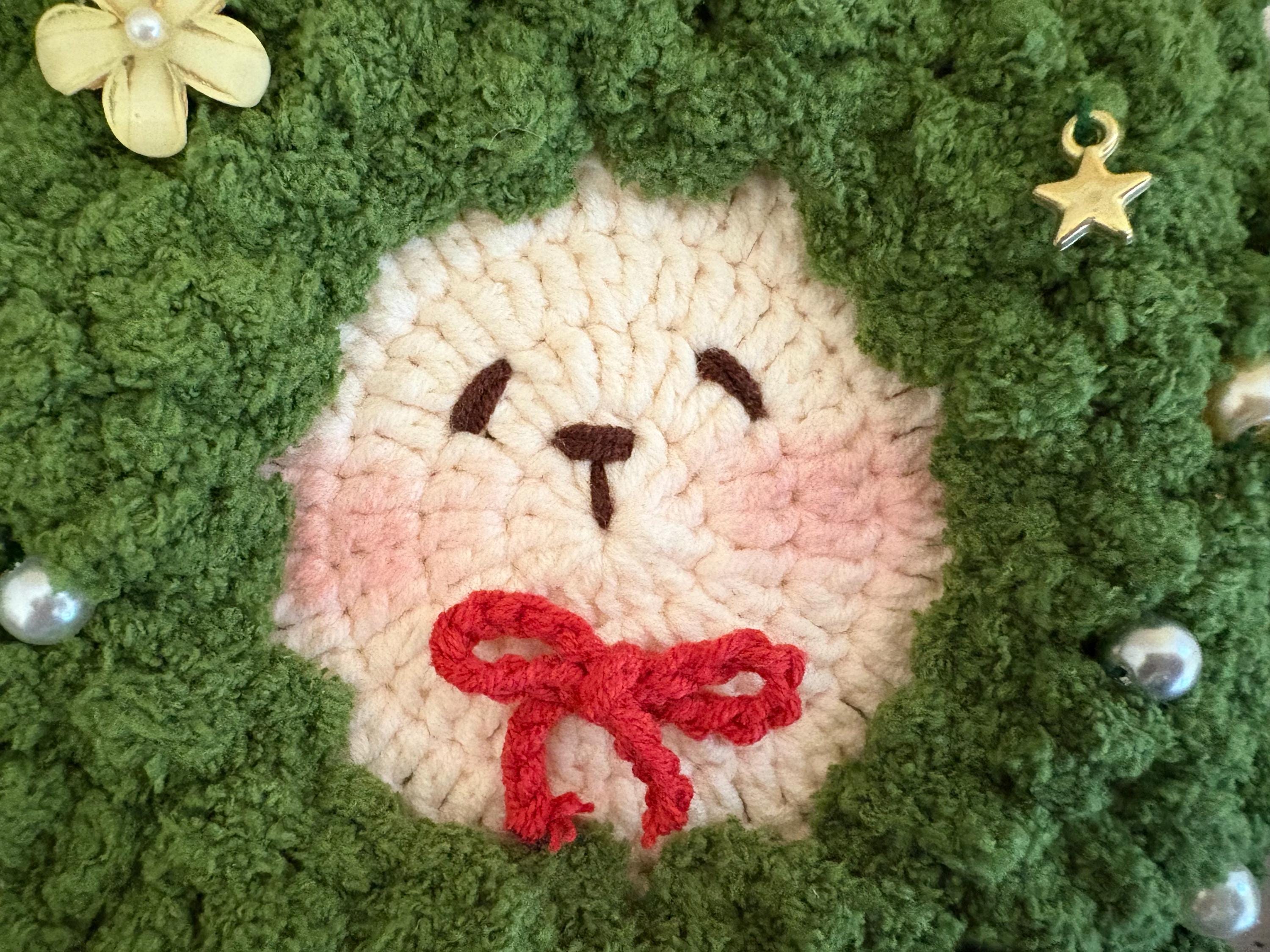 Crochet Fluffy Sheep Coaster, Farmhouse Mug Rug For Coffee Lover