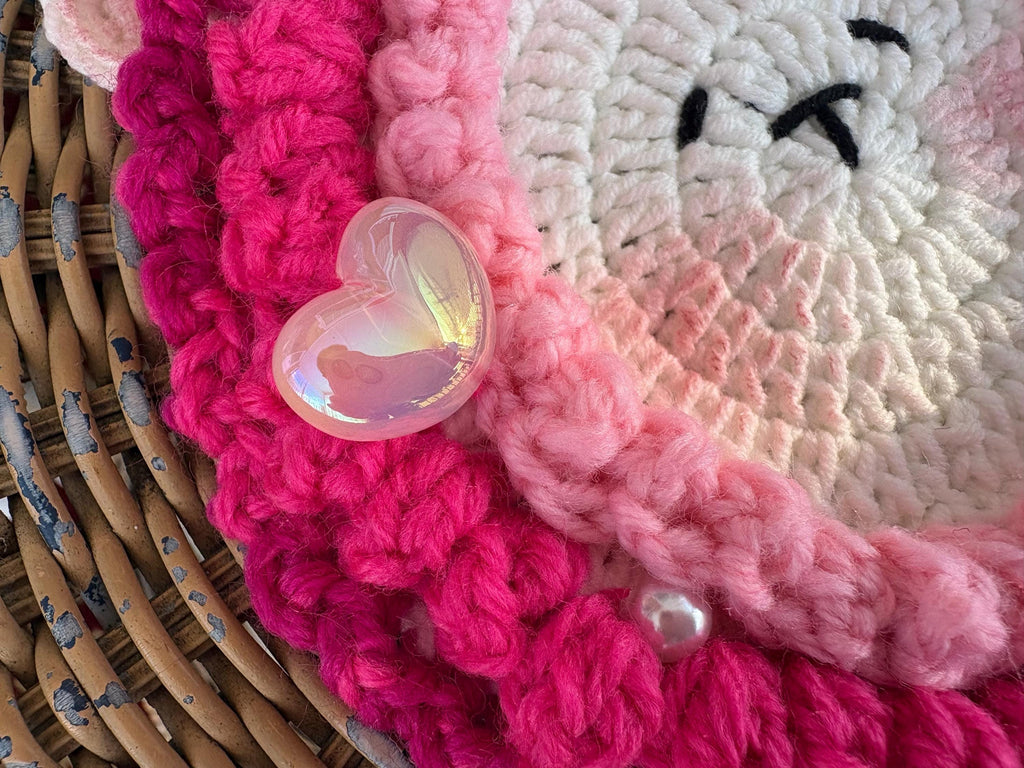 Crochet Fluffy Sheep Coaster, Farmhouse Mug Rug For Coffee Lover