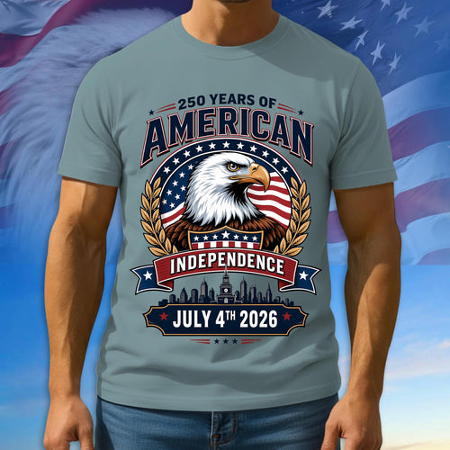 250 Years Of Freedom Shirt, Premium Patriotic Tshirt, Multicolor Tee For Independence Day, 1776 - 2026 Gifts